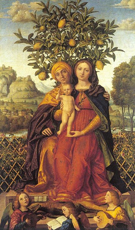 The Virgin and Child with Saint Anne, Libri, Girolamo dai